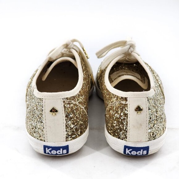 KEDS x KATE SPADE Keds for Kate Spade CH KS Platinum Gold Glitter WF57125 - Picture 8 of 13